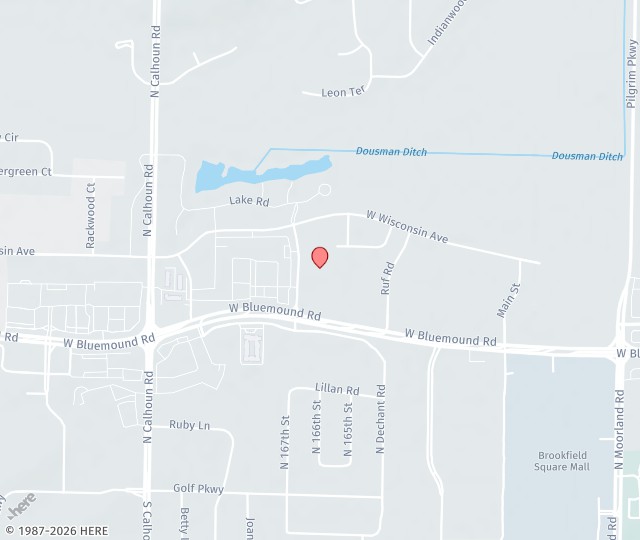 Location Map: 16650 W Bluemound Rd, Suite 400B Brookfield, Wisconsin 53005